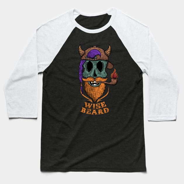 Wise Beard Baseball T-Shirt by Yeroma